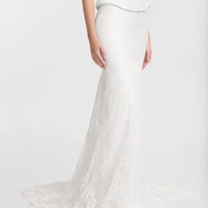 HIGH END LUXURY French Chantilly Lace Skirt Only Bridal Gown Wedding Dress Skirt